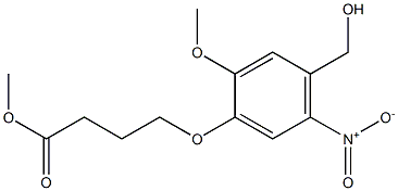 Butanoic acid, 4-[4-(hydroxymethyl)-2-methoxy-5-nitrophenoxy]-, methyl ester structure