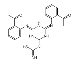 [4,6-bis(2-acetylanilino)-1,3,5-triazin-2-yl]thiourea Structure