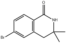 6-Bromo-3,3-dimethyl-3,4-dihydroisoquinolin-1(2H)-one结构式