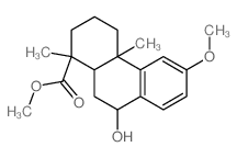 1-Phenanthrenecarboxylicacid, 1,2,3,4,4a,9,10,10a-octahydro-9-hydroxy-6-methoxy-1,4a-dimethyl-, methyl ester, [1S-(1a,4aa,9a,10ab)]- (9CI)结构式