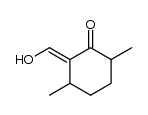 1,4-Dimethyl-3-hydroxymethylen-cyclohexanon-(2) structure