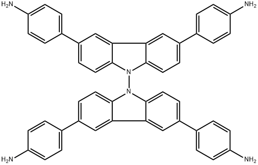 4,4',4'',4'''-([9,9'-联咔唑]-3,3',6,6'-四基)四苯胺结构式