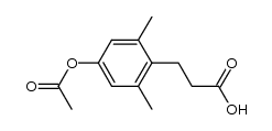 β-(2,6-dimethyl-4-acetoxyphenyl)propanoic acid结构式