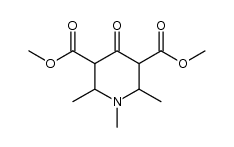 1,2,6-trimethyl-4-oxo-piperidine-3,5-dicarboxylic acid dimethyl ester Structure