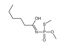 N-[methoxy(methylsulfanyl)phosphoryl]hexanamide结构式