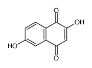 2,6-Dihydroxy-1,4-naphthoquinone结构式