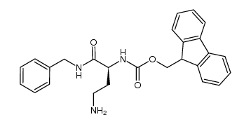 (S)-(9H-fluoren-9-yl)methyl (4-amino-1-(benzylamino)-1-oxobutan-2-yl)carbamate结构式