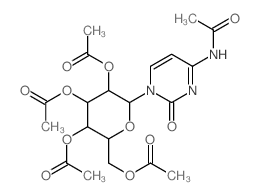 [6-(4-acetamido-2-oxo-pyrimidin-1-yl)-3,4,5-triacetyloxy-oxan-2-yl]methyl acetate结构式