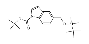 5-(tert-Butyl-dimethyl-silanyloxymethyl)-indole-1-carboxylic acid tert-butyl ester Structure