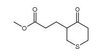 3-[2-(carbomethoxy)ethyl]-tertahydrothiopyran-4-one结构式