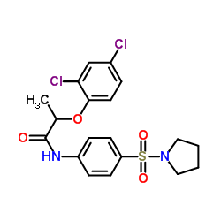 2-(2,4-Dichlorophenoxy)-N-[4-(1-pyrrolidinylsulfonyl)phenyl]propanamide结构式