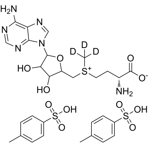 (RS)-S-Adenosyl-L-methionine-d3 (S-methyl-d3) Tetra(p-toluenesulfonate) Salt结构式