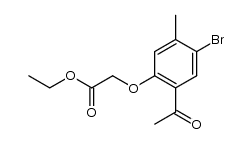 ethyl 2-acetyl-4-bromo-5-methylphenoxyacetate Structure