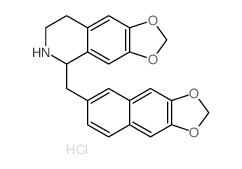 1,3-Dioxolo[4,5-g]isoquinoline, 5,6,7,8-tetrahydro-5-(naphtho[2, 3-d]-1,3-dioxol-6-ylmethyl)-, hydrochloride picture