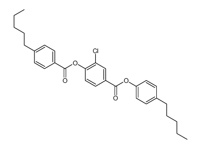 (4-pentylphenyl) 3-chloro-4-(4-pentylbenzoyl)oxybenzoate Structure