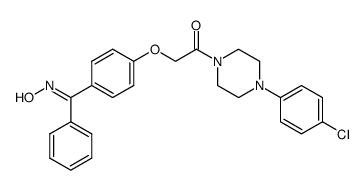 1-(4-chloro-phenyl)-4-{[4-(hydroxyimino-phenyl-methyl)-phenoxy]-acetyl}-piperazine Structure