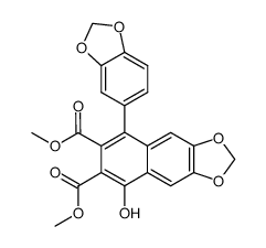 5-benzo[1,3]dioxol-5-yl-8-hydroxynaphtho[2,3-d][1,3]dioxole-6,7-dicarboxylic acid dimethyl ester结构式