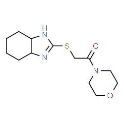 2-(3a,4,5,6,7,7a-hexahydro-1H-1,3-benzodiazol-2-ylsulfanyl)-1-(morpholin-4-yl)ethan-1-one结构式