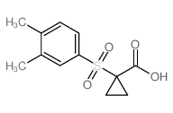 1-(3,4-DIMETHYL-BENZENESULFONYL)-CYCLOPROPANECARBOXYLIC ACID结构式