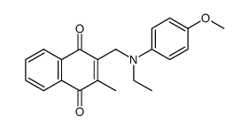 2-<(N-Ethyl-p-anisidino)methyl>-3-methyl-1,4-naphthochinon Structure