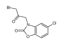 3-(3-bromo-2-oxopropyl)-5-chloro-1,3-benzoxazol-2-one结构式