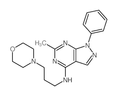 3-methyl-N-(3-morpholin-4-ylpropyl)-9-phenyl-2,4,8,9-tetrazabicyclo[4.3.0]nona-1,3,5,7-tetraen-5-amine picture