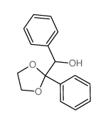 phenyl-(2-phenyl-1,3-dioxolan-2-yl)methanol结构式