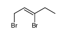 1,3-dibromopent-2-ene Structure