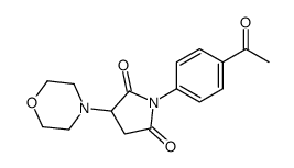 1-(4-acetylphenyl)-3-morpholin-4-ylpyrrolidine-2,5-dione结构式