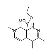 3,4,7-trimethyl-8-oxo-4,4a,7,8-tetrahydro-1H-pyrido[3,4-c]pyridazin-8a-carboxylic acid ethyl ester Structure