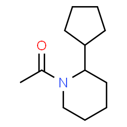 Piperidine, 1-acetyl-2-cyclopentyl- (9CI)结构式