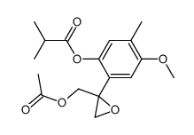 2-{2-[(acetyloxy)methyl]oxiran-2-yl}-4-methoxy-5-methylphenyl 2-methylpropanoate结构式