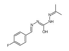 1-[(4-fluorophenyl)methylideneamino]-3-(propan-2-ylideneamino)urea结构式