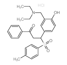 3-[3-(diethylaminomethyl)-4-hydroxy-phenyl]-3-(4-methylphenyl)sulfonyl-1-phenyl-propan-1-one picture