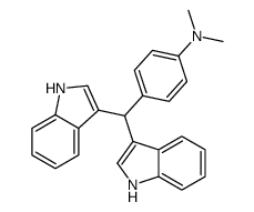 4-[bis(1H-indol-3-yl)methyl]-N,N-dimethylaniline结构式