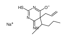 5-Allyl-5,6-dihydro-6-imino-5-(1-methylbutyl)-2-sodiothio-4(3H)-pyrimidinone结构式