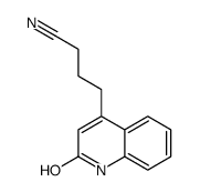 4-(2-oxo-1H-quinolin-4-yl)butanenitrile结构式