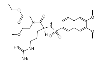 N2-(6,7-dimethoxy-2-naphthalenesulfonyl)-L-arginyl-N-(2-methoxyethyl)glycine ethyl ester Structure