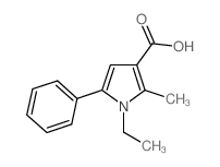 1H-Pyrrole-3-carboxylicacid,1-ethyl-2-methyl-5-phenyl-(9CI)结构式