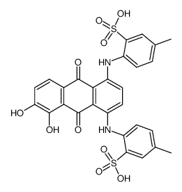 4,4'-(5,6-dihydroxy-9,10-dioxo-9,10-dihydro-anthracene-1,4-diyl-di-amino)-bis-toluene-3-sulfonic acid结构式