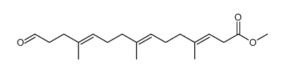 methyl 4,8,12-trimethyl-15-oxo-3,7,11-pentadecatrienoate结构式