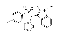 3-[(4-methylphenylsulfonyl)-(thien-2-yl)methyl]-1-ethyl-2-methyl-1H-indole Structure