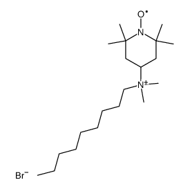 4-<(N,N-dimethyl-n-nonyl)ammonio>-2,2,6,6-tetramethylpiperidin-1-oxyl bromide Structure