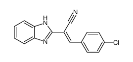 (2E)-2-(1H-benzimidazol-2-yl)-3-(4-chlorophenyl)prop-2-enenitrile Structure