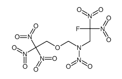 N-(2-fluoro-2,2-dinitroethyl)-N-(2,2,2-trinitroethoxymethyl)nitramide结构式