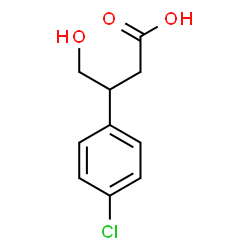 3-(4-chlorophenyl)-4-hydroxybutyric acid结构式