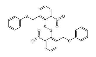 1,2-bis(2-nitro-6-((phenylthio)methyl)phenyl)disulfane Structure