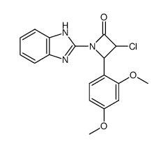 1-(1H-Benzoimidazol-2-yl)-3-chloro-4-(2,4-dimethoxy-phenyl)-azetidin-2-one Structure