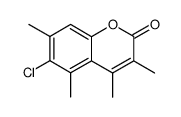 6-chloro-3,4,5,7-tetramethyl-coumarin结构式