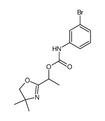 (3-Bromo-phenyl)-carbamic acid 1-(4,4-dimethyl-4,5-dihydro-oxazol-2-yl)-ethyl ester结构式